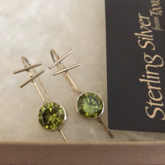 Taxco Jewelry - Earrings taxco green color